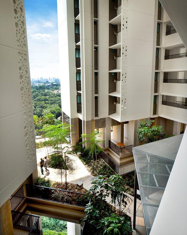 新加坡“天空之城”– 从地面到顶层自由穿梭的舒适型高密度公寓