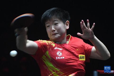 乒乓球——WTT新加坡大满贯女单第一轮：孙颖莎3比0胜德国选手温特