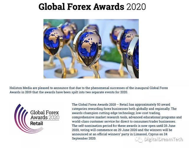 【再添荣誉】DDT 获 Global Forex Awards 2020 提名！
