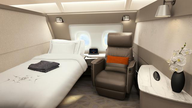 新加坡航空全新A380客舱像个酒店 想让乘客一登机就有“住下来”的感觉