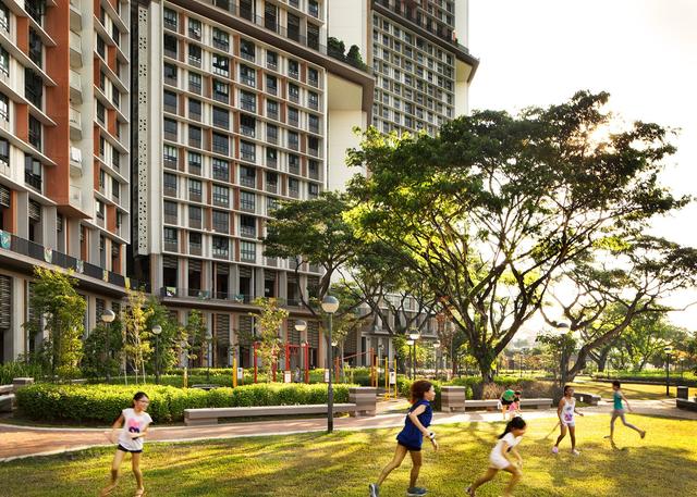 新加坡“天空之城”– 从地面到顶层自由穿梭的舒适型高密度公寓