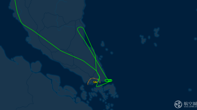 新加坡客机半夜机舱失压紧急返航 海上盘旋1小时绕8圈放油