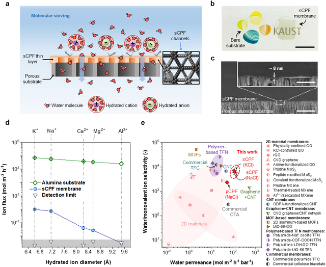 韩宇课题组等成功制备高通量高选择性的超薄分子尺度分离膜