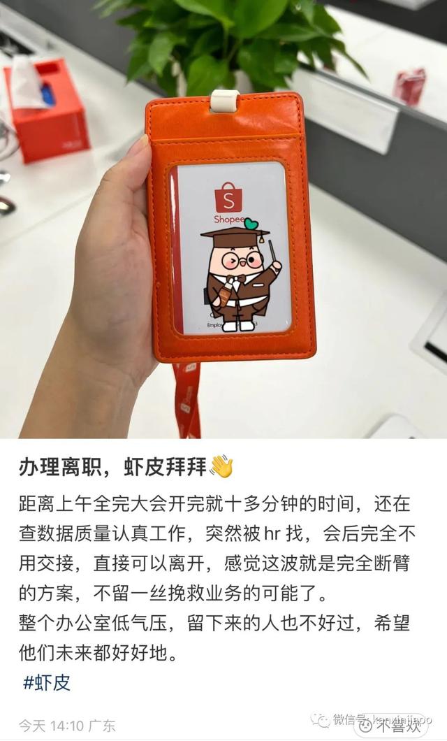 Shopee大裁员：上午开会下午走人！中国新加坡印尼全部沦陷