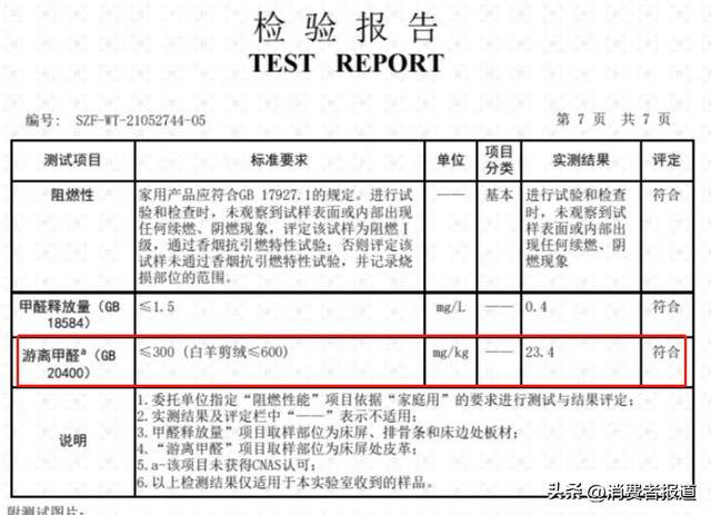 家居品牌芝华仕陷“甲醛”争议：企业出具的检测报告存疑，专家称不符合A类标准