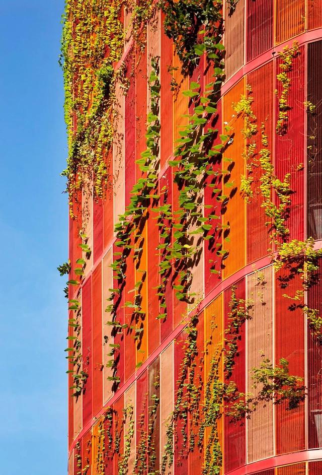 這座紅色摩天大樓太酷了，爬滿各種植物，拿獎拿到手軟