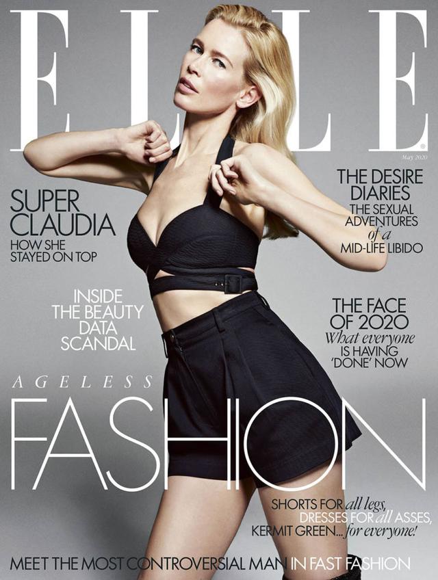 德國超模克勞迪娅·希弗 (Claudia Schiffer)拍攝的時尚雜志大片