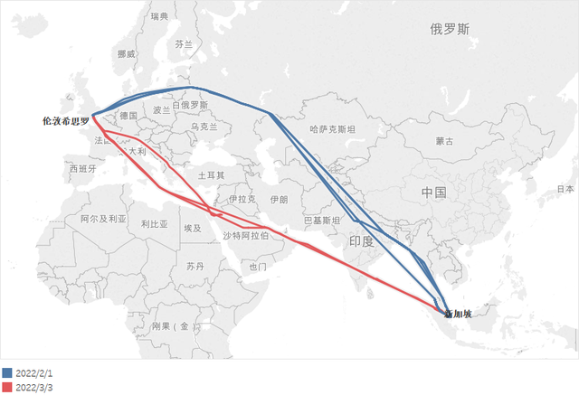 俄乌冲突对全球航班影响总览