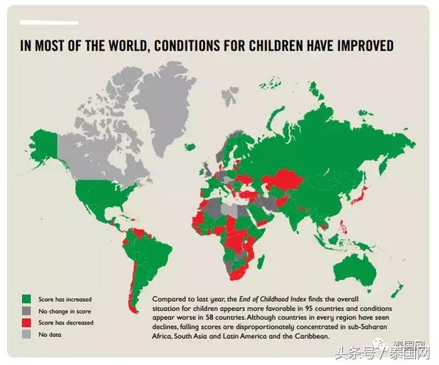 哪个国家的儿童成长最快乐？新加坡No.1、泰国No.85