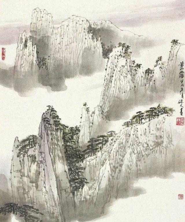 他笔下的江南山水灵秀葱郁，不失辽阔意远