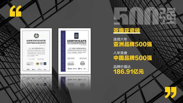 荣耀时刻｜品牌力、产品力双驱动 亚细亚瓷砖获评「上海好商标」