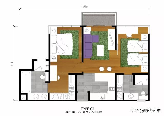 馬來西亞馬六甲｜皇庭海灣四星級酒店公寓，無敵海景15年包租